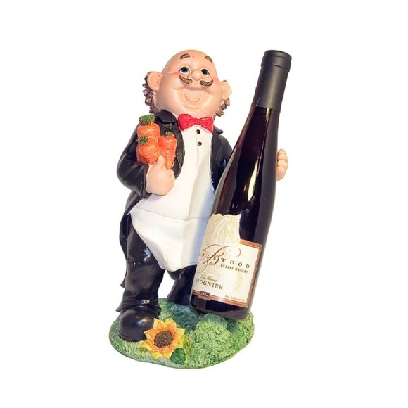 Wine Bheii Waiter With Flower Sculpted Wine Bottle Holder - Picture 2 of 3